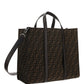 FF Jacquard Fabric Bag - Brown