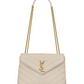 Loulou Small Chain Bag in Quilted "Y" Leather - Blanc Vintage