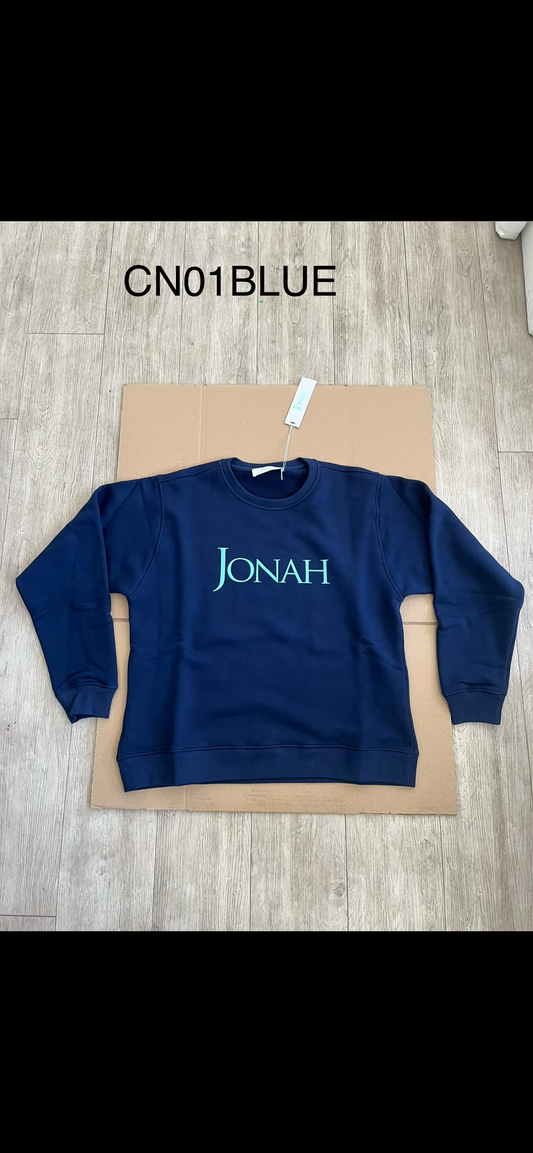 Oversize Printed Sweatshirt - Blue