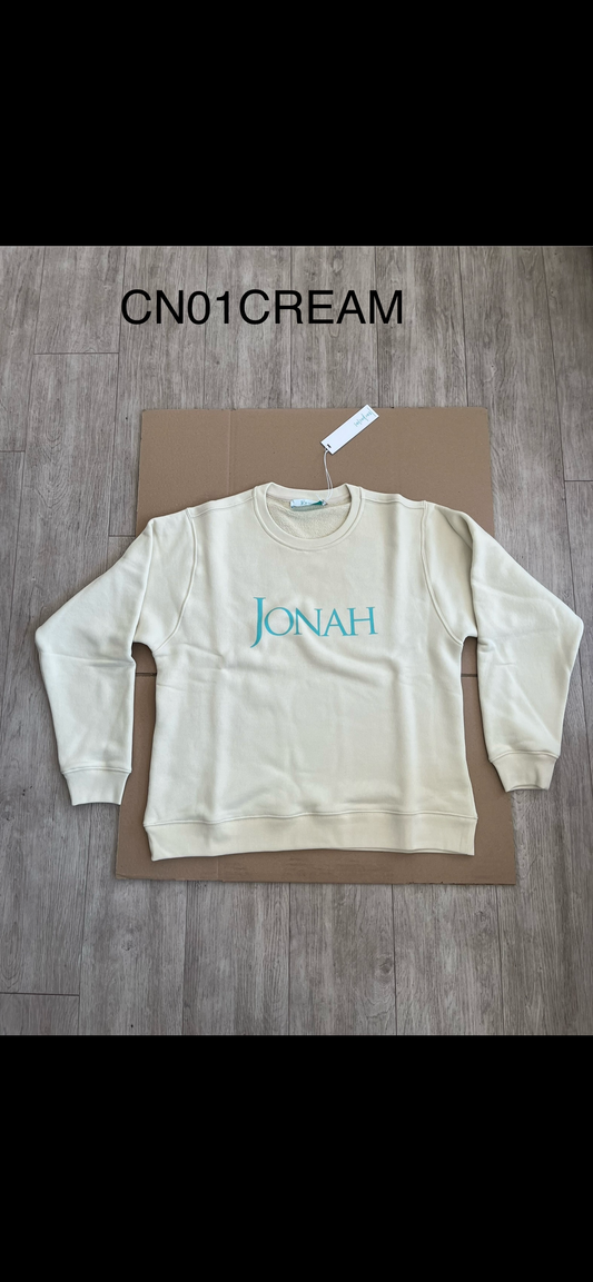Oversize Printed Sweatshirt - Cream