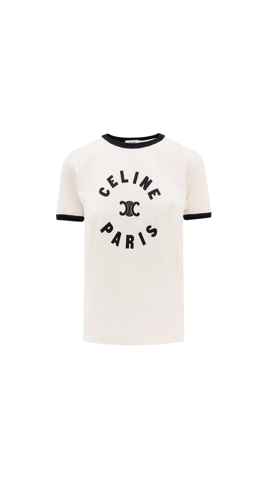 Triomphe Jersey T-shirt - White/Navy