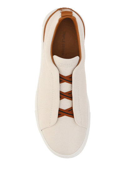 Deerskin Triple Stitch™ Sneakers - White