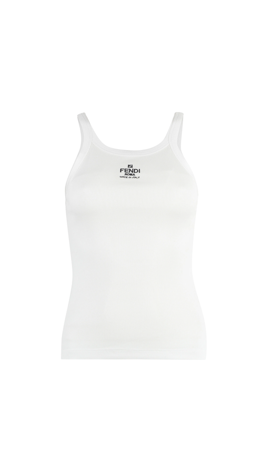 Cotton Tank Top - White