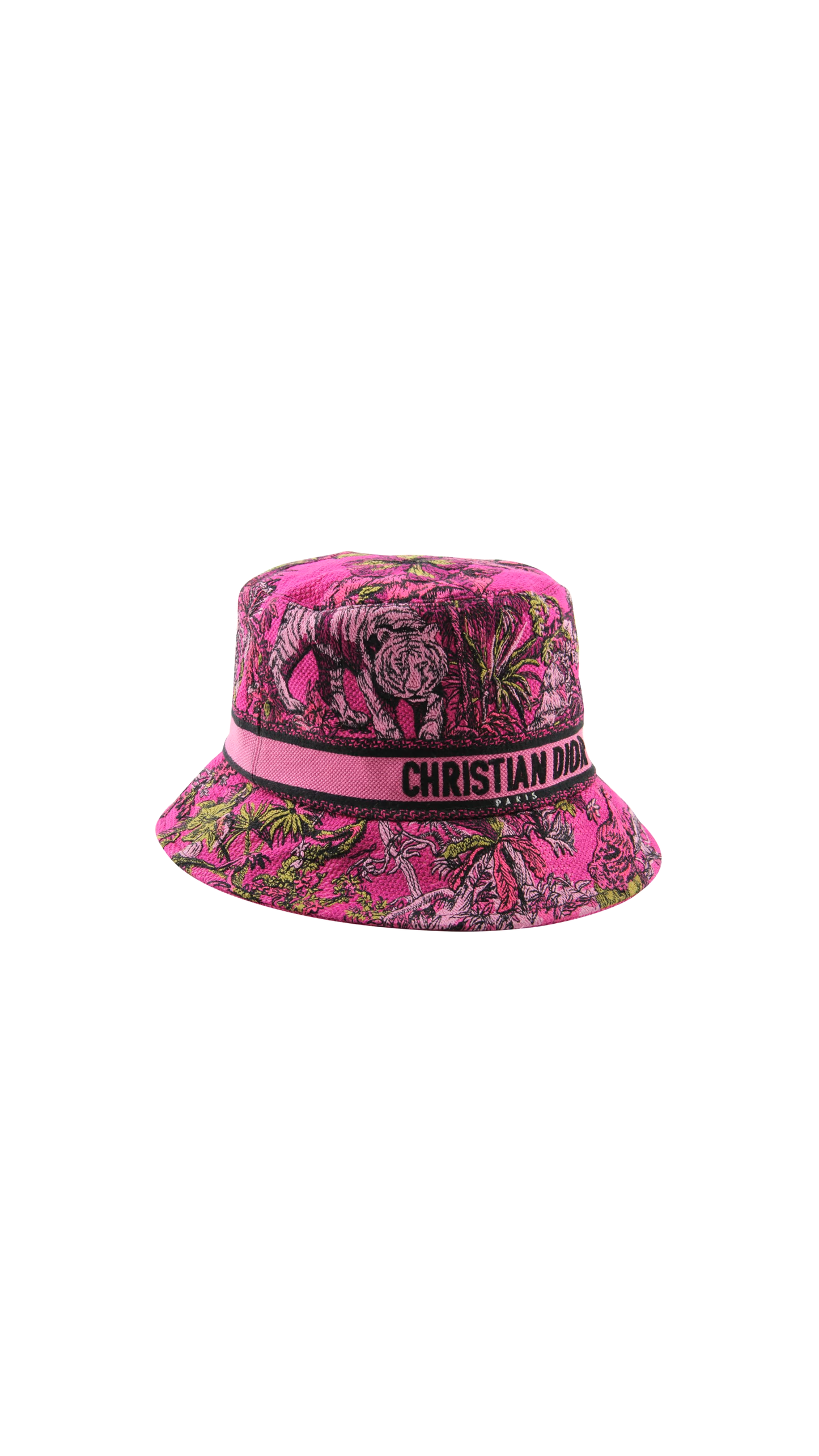 D-Bobby Dior Embroidered Small Brim Bucket Hat - Rani Pink