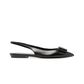 Anaïs Slingback Flats in Smooth and Patent Leather -Black