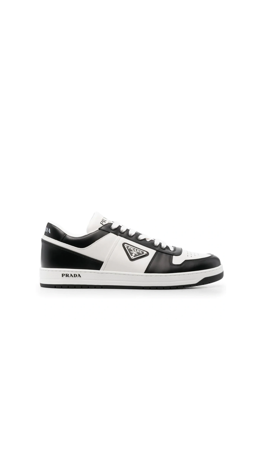 Prada Downtown Triangle-logo Sneakers - Black\White