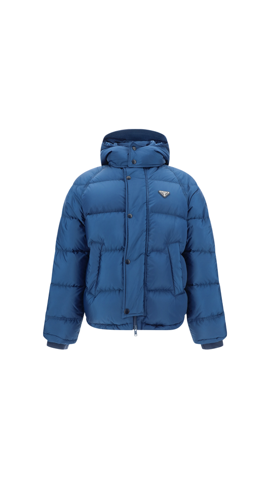 Nylon Down Jacket - Blue