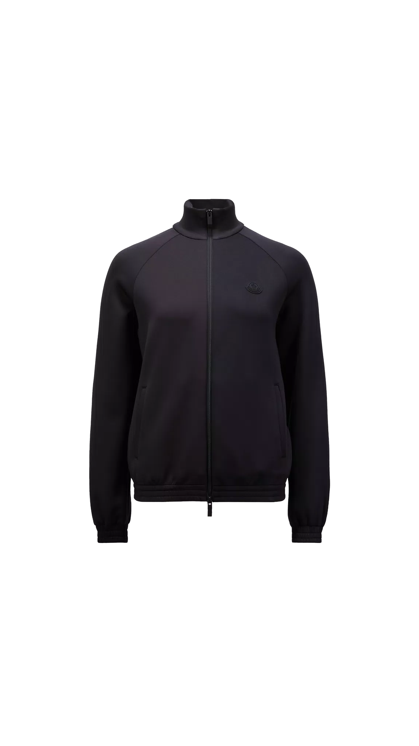 Neoprene Zip-up Sweatshirt - Black