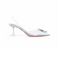 Begum Glass Slingback Pump - Transparent
