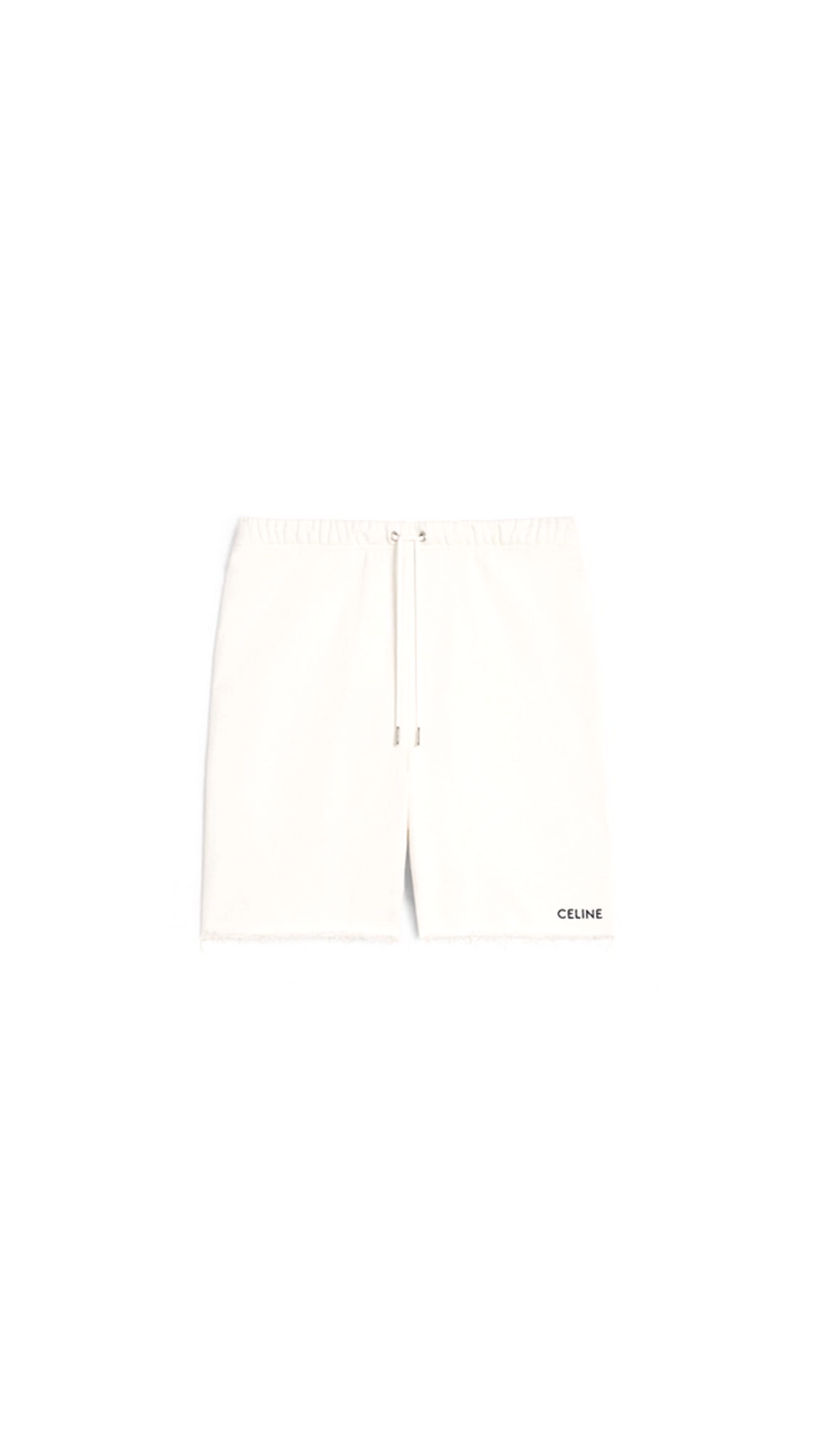 Celine Shorts In Terry Cotton - White