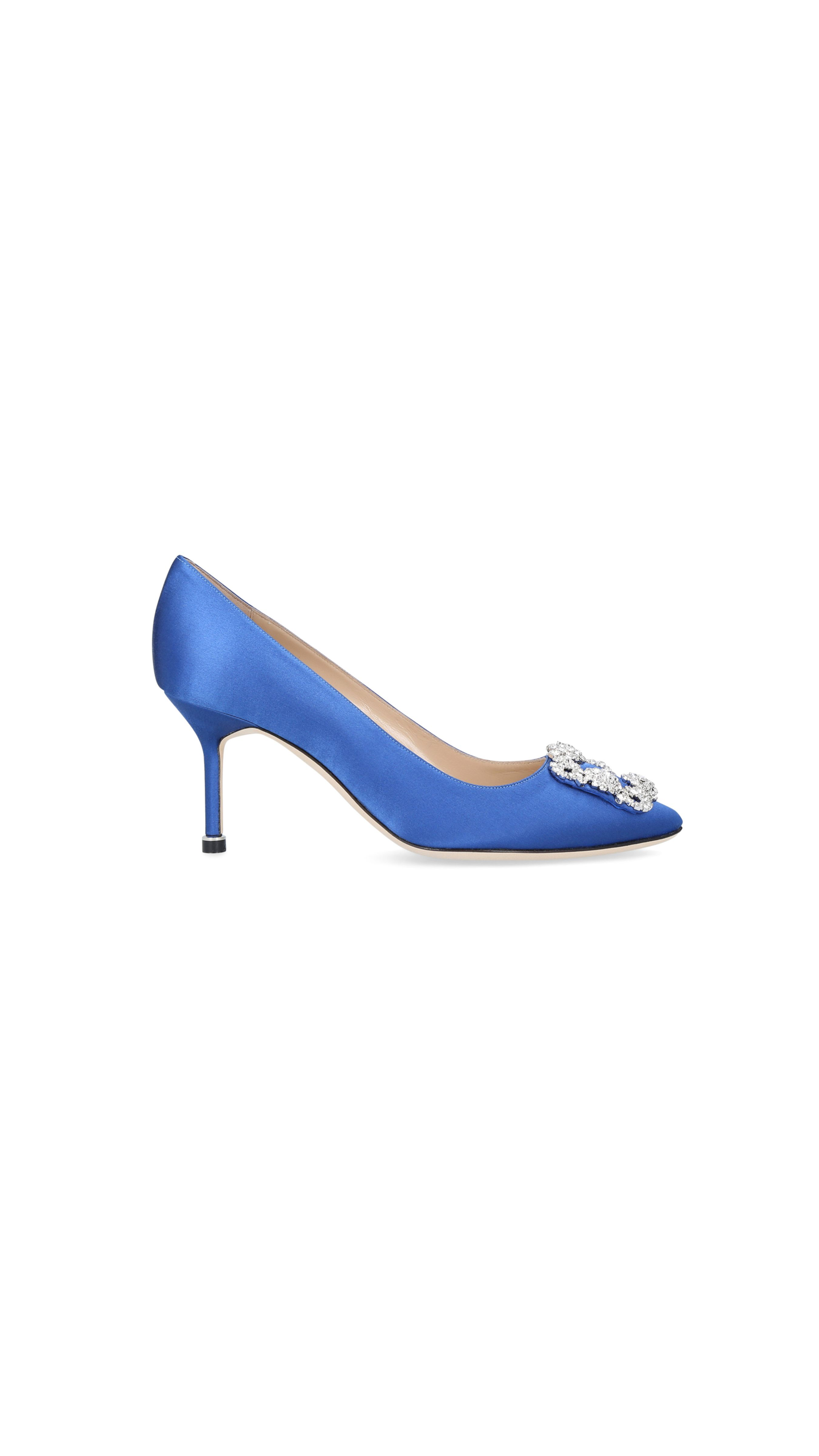 Hangisi Silk Satin Pumps - Blue