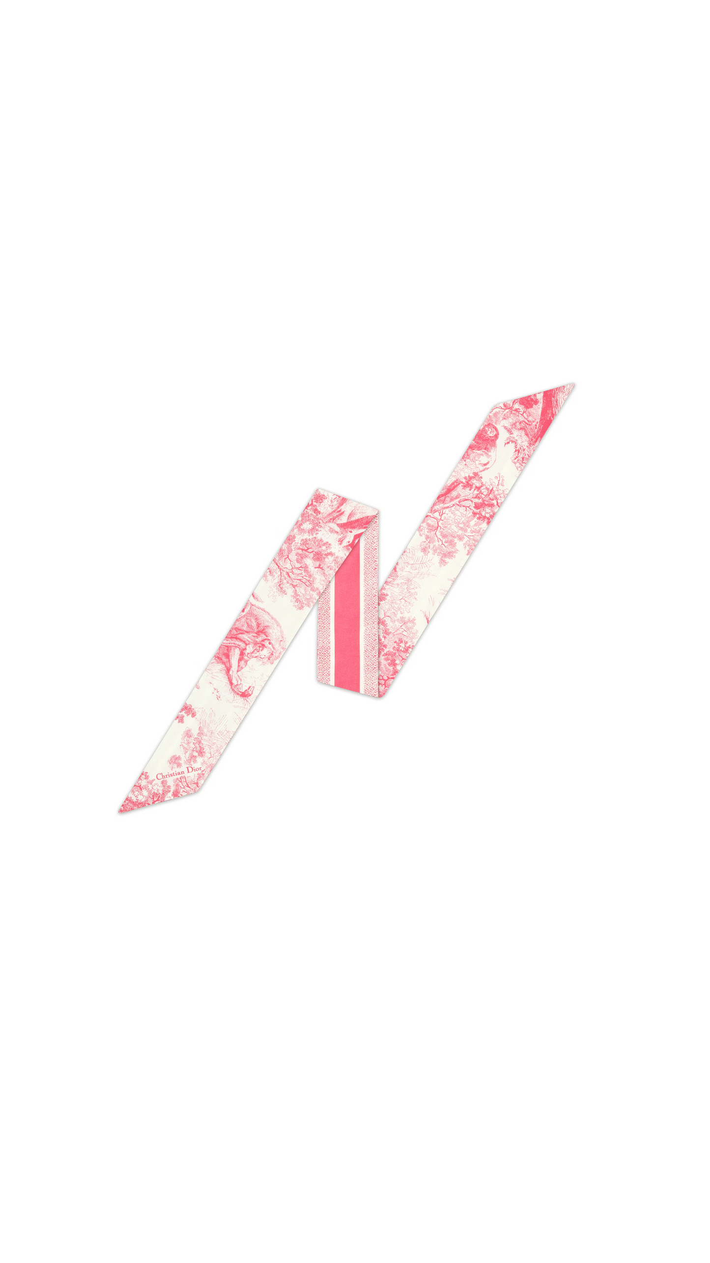 Dioriviera Toile de Jouy Sauvage Mitzah Scarf - White/Candy Pink