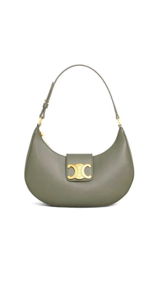 Medium Ava Triomphe Bag in Smooth Calfskin - Fall Green