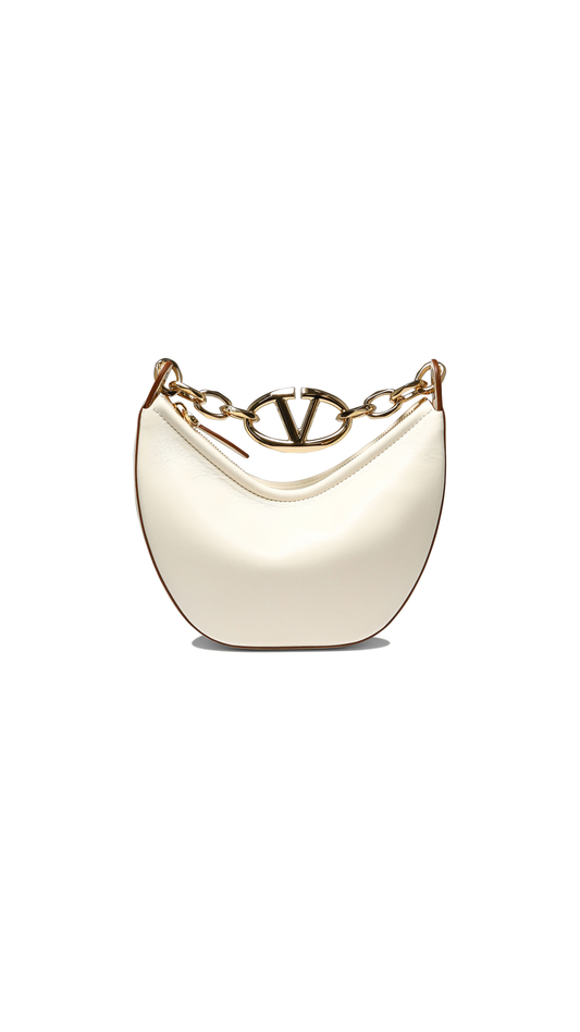 "Mini Vlogo Moon" Shoulder Bag - White