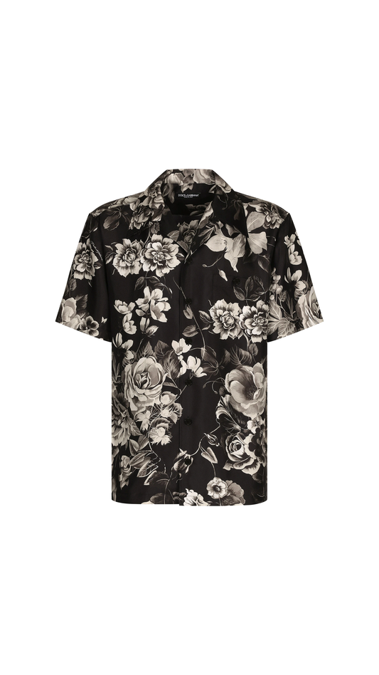 Silk Hawaiian Shirt - Floral Print