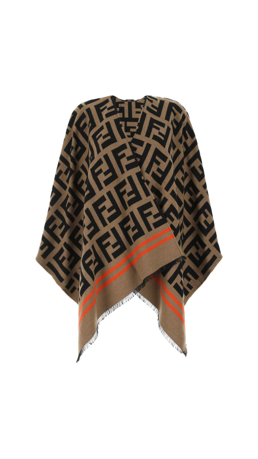 FF Wool and Poncho - Black/Brown/Orange
