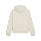 Loose Hoodie in Cotton Fleece - Cream/Black