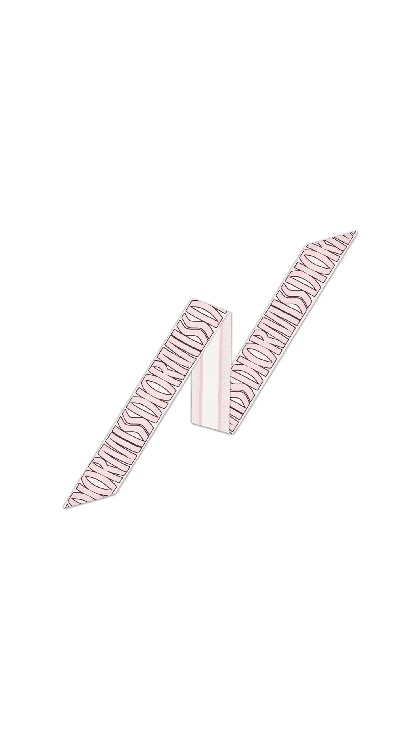 Miss Dior Allover Mitzah Scarf - White/Pale Pink