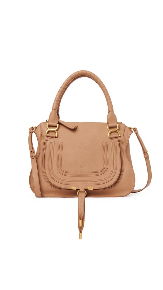 Marcie Small Bag in Grained Leather - Light Tan