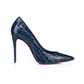 Kate Alligator Embossed calf Leather Pumps - Denim Blue