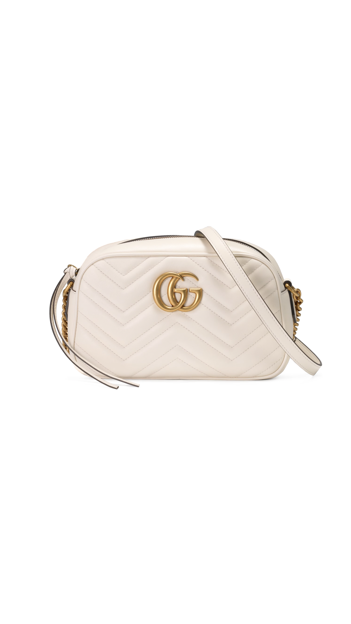 GG Marmont Small Matelassé Shoulder Bag - Ivory