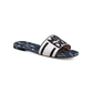 Dway Embroidered Slide - Deep Blue