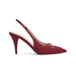 GG Canvas Slingback Pumps - Rosso Ancora