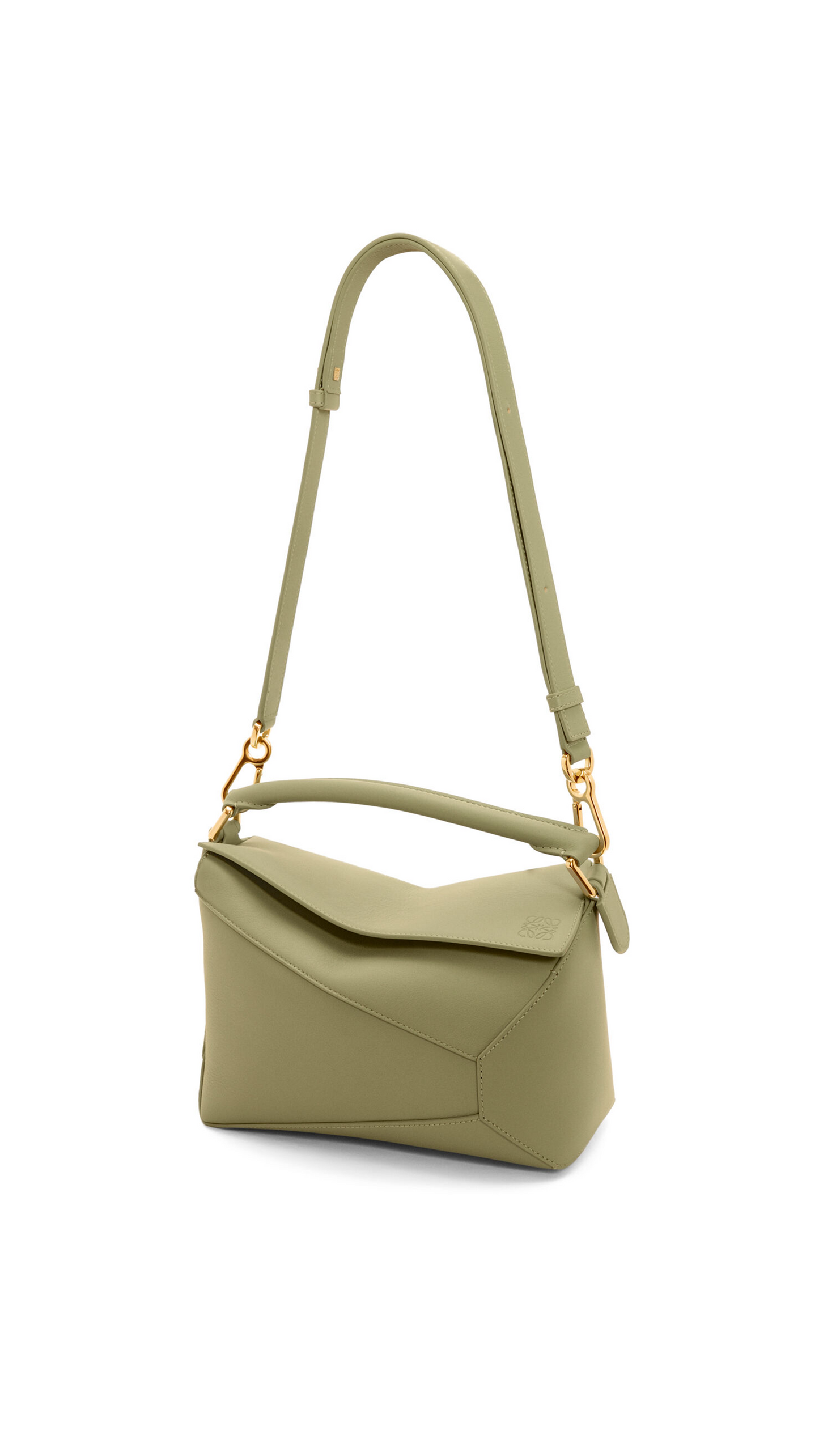 Small Puzzle Bag in Classic Calfskin - Eucalyptus Green