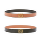 Reversible Anagram Belt in Smooth Calfskin - Tan/Black/Gold