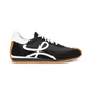 Flow Runner Sneakers in Suede and Nylon - Black/White