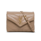 Loulou Toy Strap Bag in Quilted "Y" Leather - Dark Beige