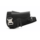 Grained Calfskin Saddle Bag - Black