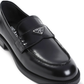 Brushed Leather Loafers - Black