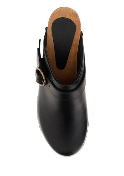 Titya Leather Clogs - Black