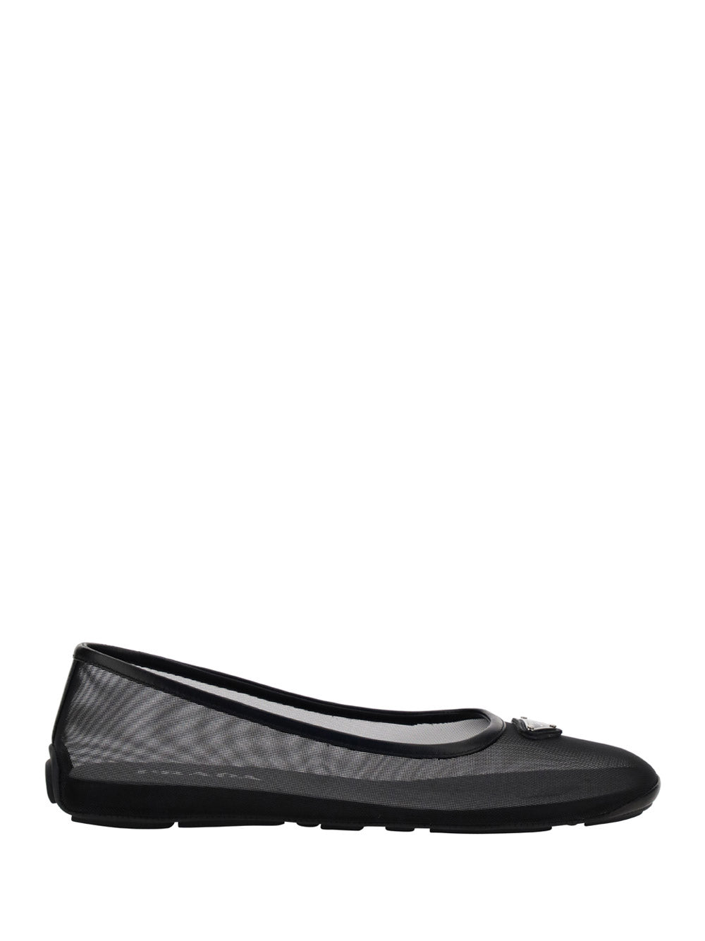 Logo Plaque & Mesh Ballerina - Black