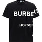 Horseferry Print Cotton Oversized T-shirt - Black/White