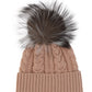 Beanie With Pom Pom - Blush Pink