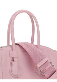 Mini Antigona Sport bag in Leather - Blossom Pink.