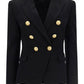 Grain de Poudre Double-Breasted Jacket - Black