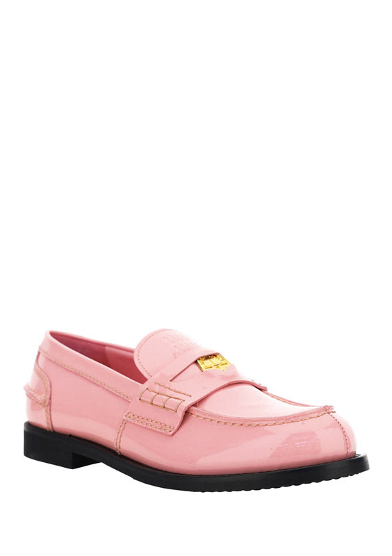Patent Leather Loafers - Pink