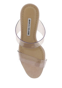 Scolto PVC Open Toe Mules - Beige.
