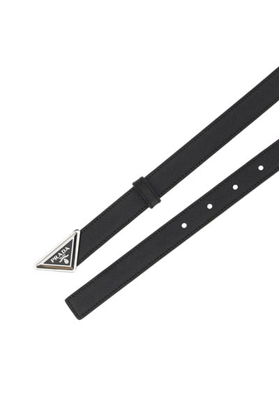 Saffiano Leather Belt - Black