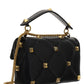 Large Roman Stud the Shoulder Bag in Nappa With Chain - Black