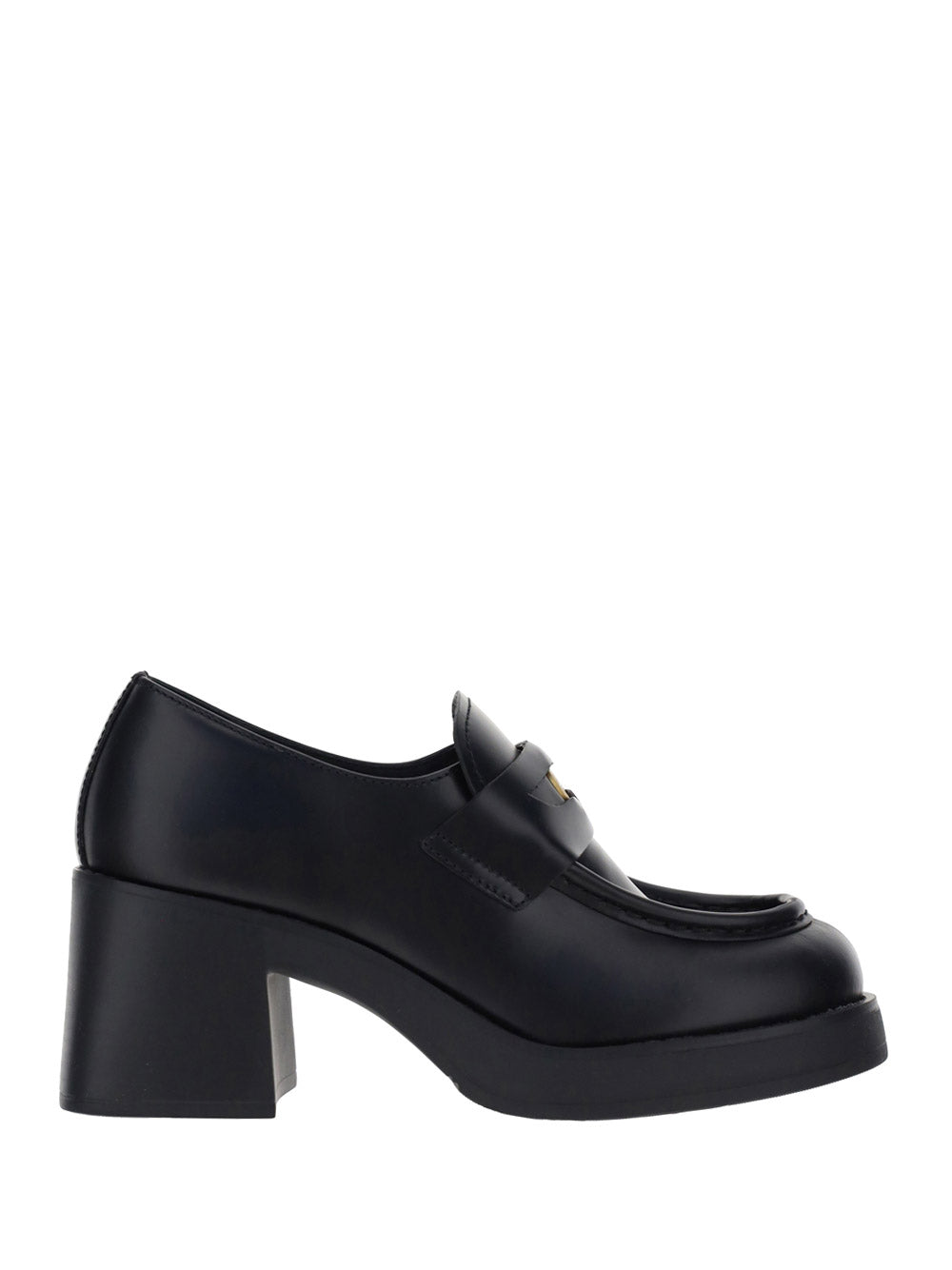 Leather Penny Loafers - Black