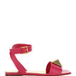 One Stud Flat Sandal in Calfskin With Maxi Stud Embellishment - Blossom