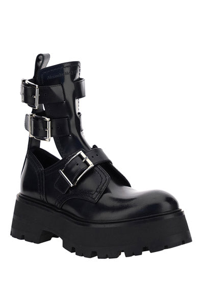 Rave Buckle Boot - Black / Silver