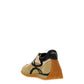 Flow Runner Sneakers in Nylon and Suede - Gold/Black