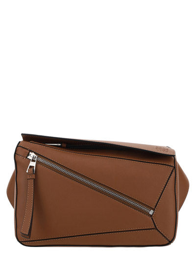 Small Puzzle Bumbag in Classic Calfskin - Tan