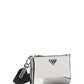 Brushed Leather Shoulder Bag - Silver