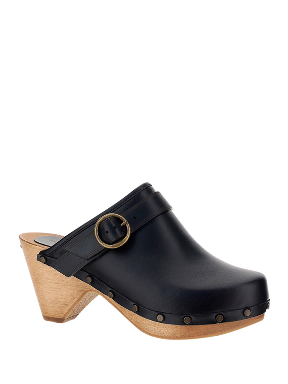 Titya Leather Clogs - Black